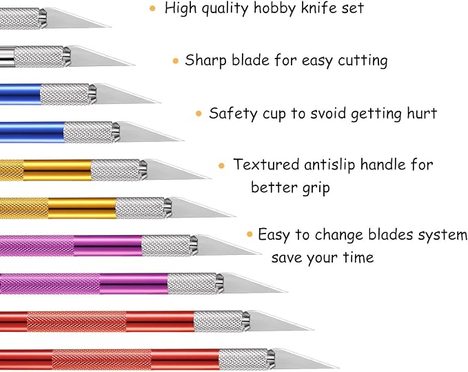 15 Pack Exacto Knife Set, Hobby Knife, Back to School Supplies Craft Knifes Kit - Image 3