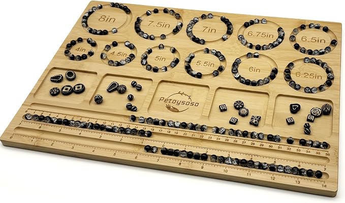 Petoysoso Bead Boards for Jewelry Making, Thicken Bamboo Beading Board for - Image 4