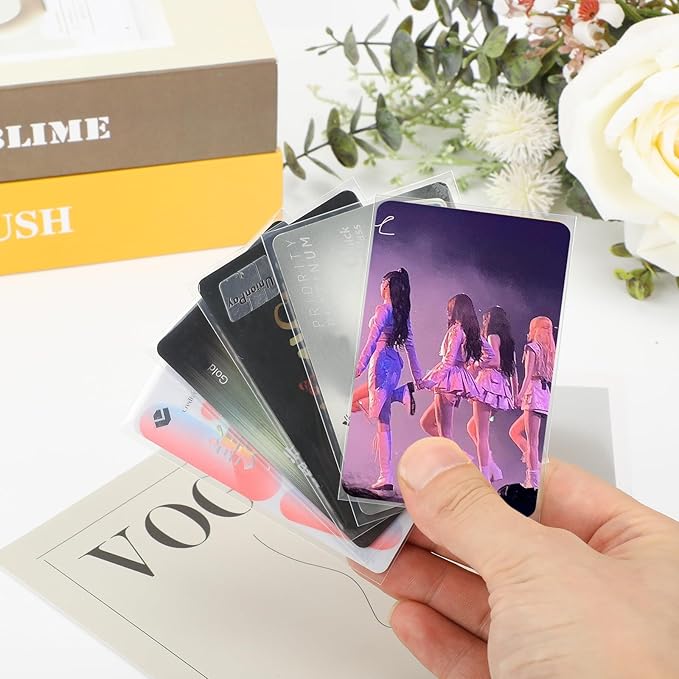 100 Pcs photocard Sleeves, 57x88mm Ultra Clear and Thick Sleeves Idol Photo - Image 4