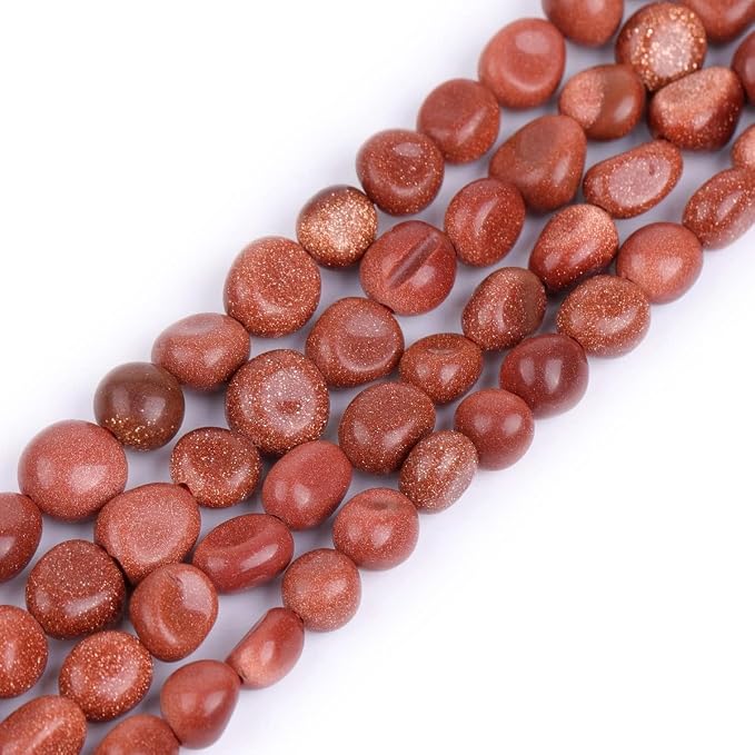HAAMIIQII Natural Gold Sandstone Pebble Stone 5-8mm Small Irregular Freeform - Image 2