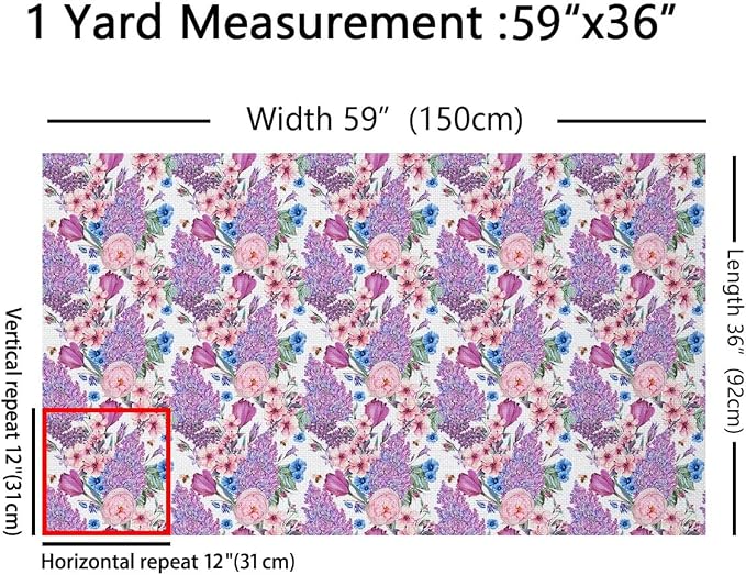 Watercolor Flowers Fabric by The Yard, Spring Wild Floral Bees Leaves Flannel - Image 2