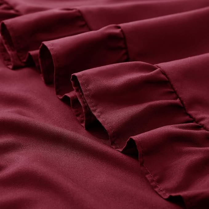 KKJIAF Ruffle Pillow Cases Queen Size Set of 2, Ruffled Pillow Covers - Image 6