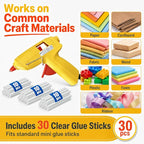 Mini Hot Glue Gun Kit with 30 Glue Sticks and Carrying Case, 15W Fast - Image 4
