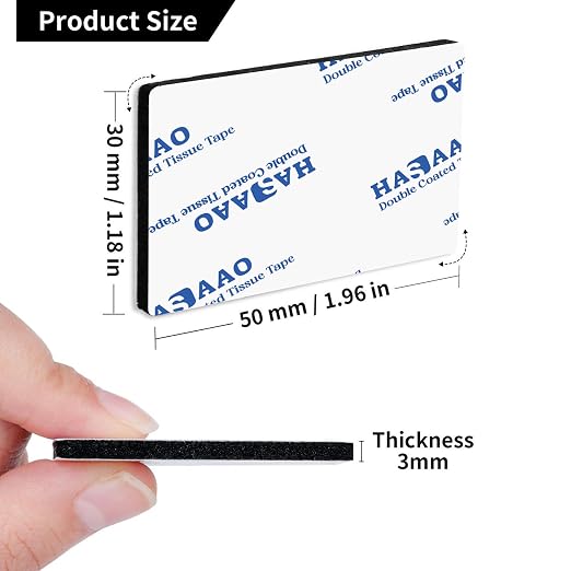 HASAAO 60 Pcs Double Sided Adhesive Pads, Heavy Duty Foam Mounting Tape | - Image 2
