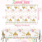 3PCS Princess Birthday Party Tablecloths Decorations, Once Upon a Time Birthday - Image 5