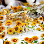 100Pcs Small Sunflower Stickers Transparent - Image 2