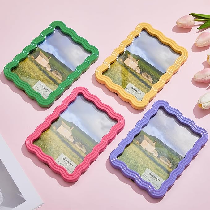 AceOrbit 5 x 7 Colorful Scalloped Picture Frame Scallop Edges Maximalist - Image 7