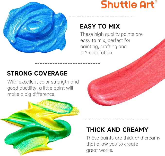 Shuttle Art Color Change Acrylic Paint Set, 16 Colors Chameleon Colors Acrylic - Image 5