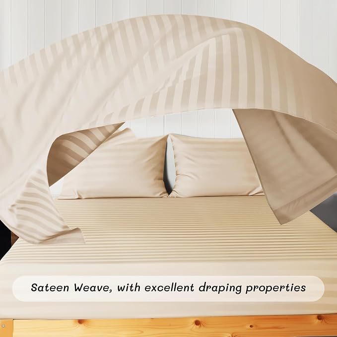 Cotton Flat Sheets Only, 600 TC 100% Cotton Flat Sheet Top Sheet Only, Queen - Image 9