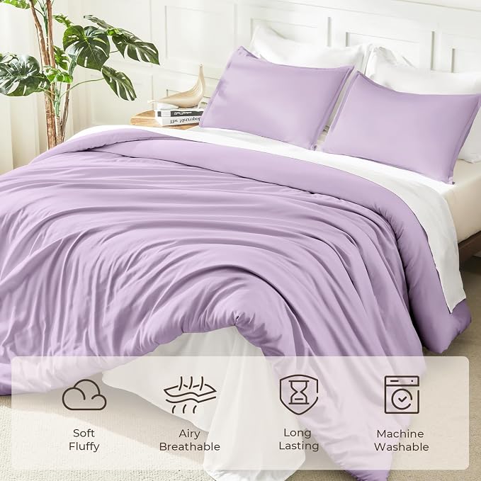 Litanika Twin XL Comforter Set Lavender, 2 Pieces Extra Long Dorm Bedding Sets - Image 3