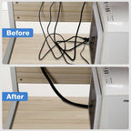 JOTO 10 Feet Cable Management Sleeve -Black | Cord Organizer System - Image 7