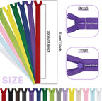 12 Inch Zippers, DOITEM 24 pcs 30cm/12 Inch Zippers - Image 3