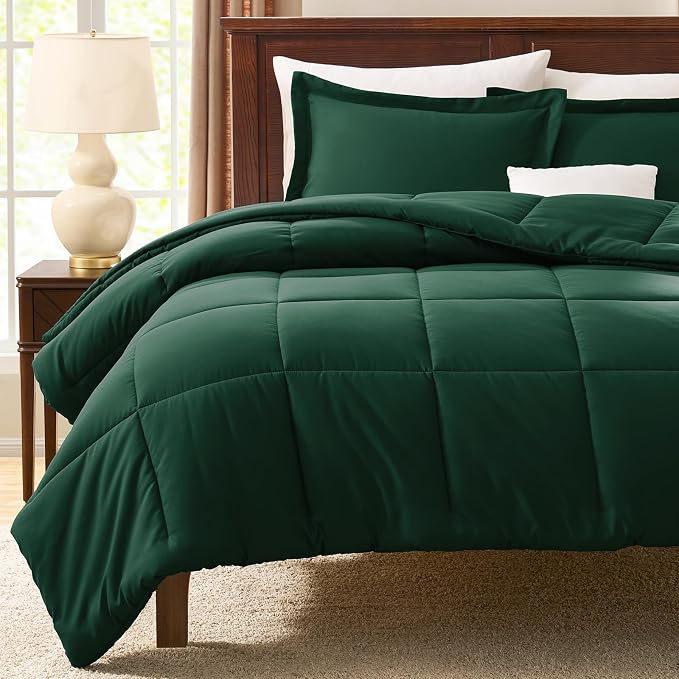 CozyLux Twin/Twin XL Comforter Set Emerald Green - Image 6