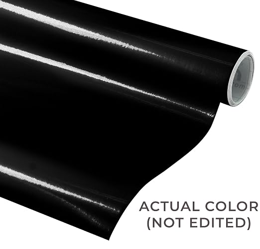 VViViD Black Gloss DECO65 Permanent Adhesive Craft Vinyl - Image 2