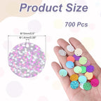 MECCANIXITY 700 Pcs Flat Round Sequins 15mm/0.6 Inch Loose Paillettes Craft - Image 2