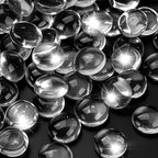 2LB Clear Flat Glass Marbles for Vases, Gemstone Beads Vase Filler Decorative by RUOJAS