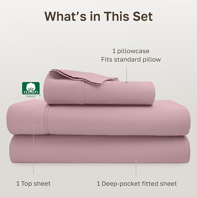 California Design Den Soft 100% Cotton Sheets Twin Size Set, 400 Thread Count - Image 4