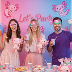 Pajean 36 Pcs Axolotl Birthday Decorations Eyeglasses Pink Axolotl Themed Paper - Image 7