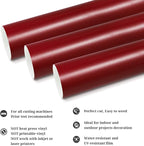 TECKWRAP Permanent Adhesive Vinyl 12" x 10ft, Matte Wine Red - Image 2