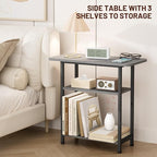 SLEEPING LAMB Side Table for Living Room, 3-Tier End Table for Small Space - Image 5