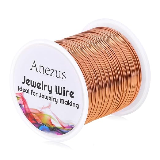 22 Gauge Jewelry Wire, Anezus Craft Wire Tarnish Resistant Copper Beading Wire by anezus