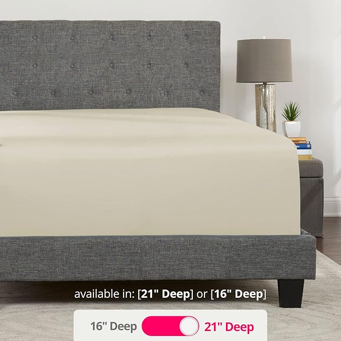 DeaLuxe Deep Pocket Twin Fitted Sheet – 17” - Image 3