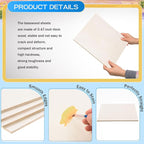 AWIZOM 4 Pack Basswood Sheets for Crafts 12x12x1/2 Inch-12mm Thick Unfinished - Image 3