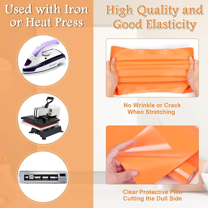 Flasoo Heat Transfer Vinyl Rolls, Compatible - Image 5