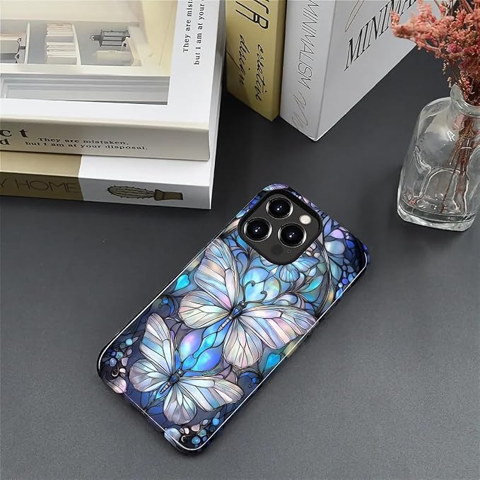 ZHEGAILIAN Case for iPhone 14 Pro, Stained Glass Butterfly Aesthetic Durable - Image 4