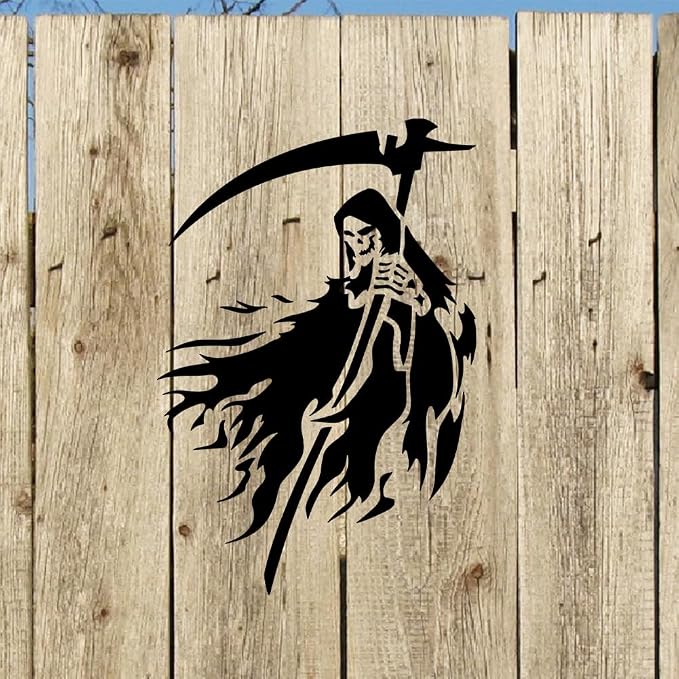 Grim Reaper Stencil Template 11.69 x 8.27 Inch Plastic Reusable Street Art - Image 6