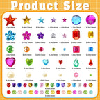 6100 PCS Gem Stickers, Self-Adhesive Rhinestone Stickers, 20 Sheets Colorful - Image 2