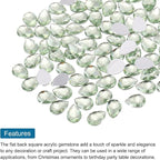 MECCANIXITY 50PCS Flat Back Acrylic Teardrop Gems 10x14mm Artificial Rhinestones - Image 4