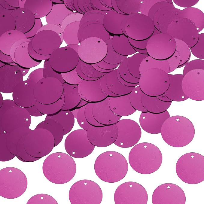 MECCANIXITY 700 Pcs Flat Round Sequins 15mm/0.6 Inch Loose Paillettes Craft by MECCANIXITY