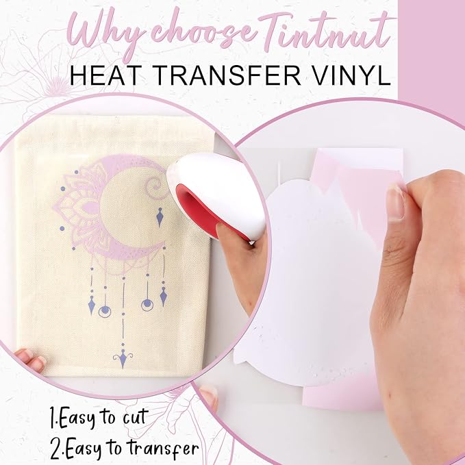 Tintnut Light Lilac Heat Transfer Vinyl, 10inx6ft Iron on Vinyl | Neutral boho - Image 3