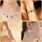 SANNIX 170Pcs Charms Assorted Gold Plated Enamel Charms Necklace Bracelet - Image 7