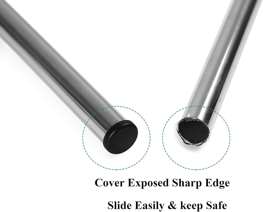 Plastic Plugs Tubing End Caps Chair End Caps Furnigear 3/4" Outside Bottom Round Tubing Caps Black Furniture Sliders Glides (Fit 0.7-074" Tube Inner Diameter, 40pack)