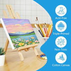 ESRICH Small Canvases for Painting 5x7, 4 Pack Stretched Canvases for Painting - Image 4