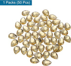 MECCANIXITY 50PCS Flat Back Acrylic Teardrop Gems 18x25mm Artificial Rhinestones - Image 3