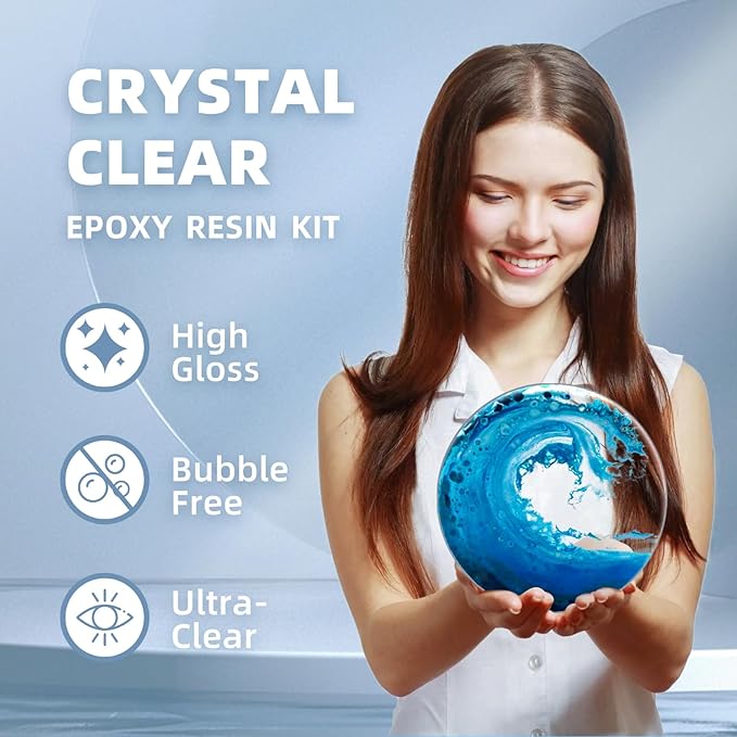 TAKIMO 68OZ Crystal Clear Epoxy Resin Kit, High Gloss Bubble Free Resin - Image 2