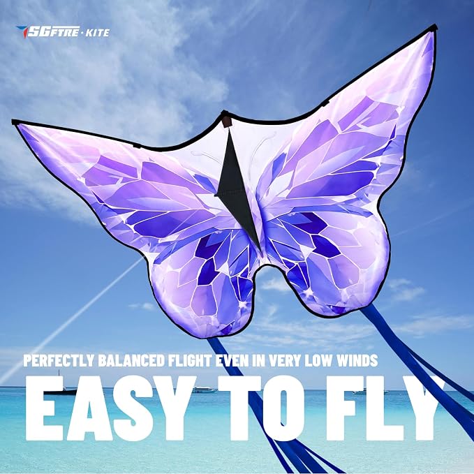 SGftre Golden Butterfly Design Kites ，Outdoor Work Colorful Kite Long - Image 3
