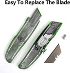 DIYSELF 2Pack Utility Knife Box Cutter Retractable Blade Heavy Duty PVC Pipe - Image 6