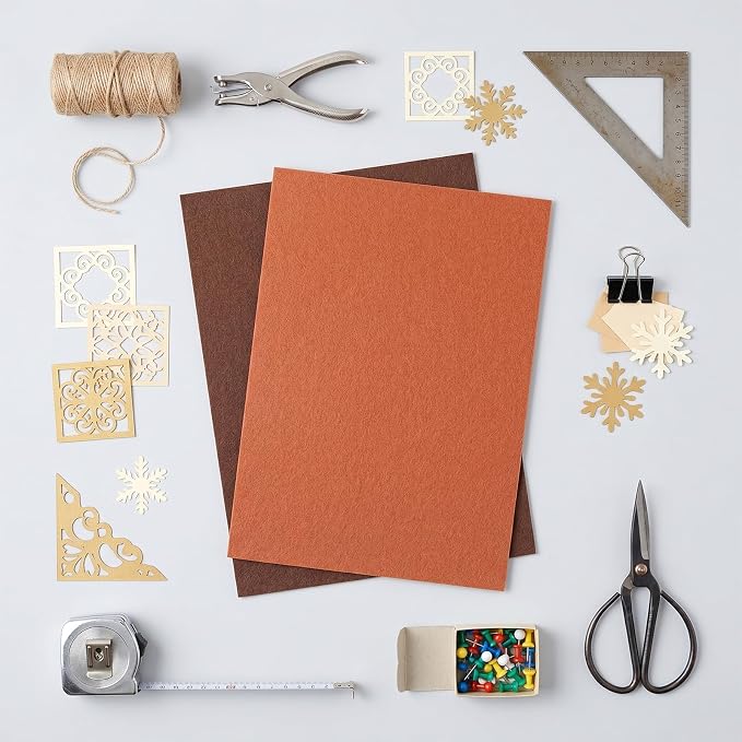 18Pcs Brown Felt Sheets for Crafts, Soft and Thick Brown Felt Fabric, 11.81 X - Image 3