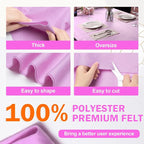 XSEINO Light Purple Large Felt Fabric 108" X 36 ", 1.4 mm Thick Soft Felt - Image 4