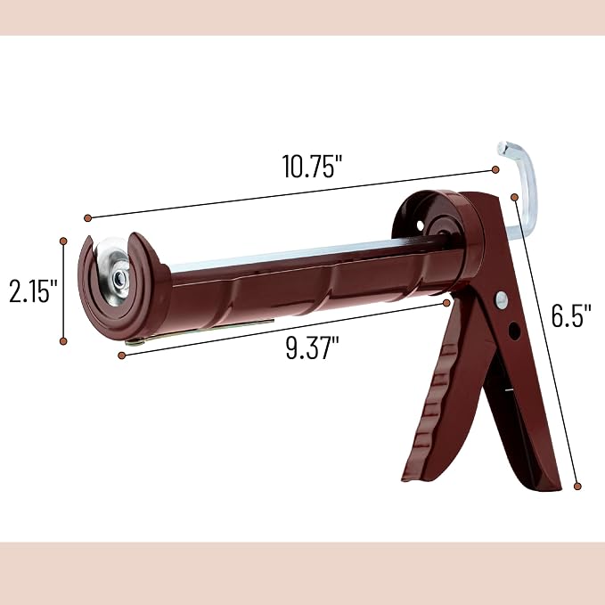 Bates- Caulking Silicone Gun, 10:1 Thrust Ratio, Hand Caulking Guns, No Drip - Image 2