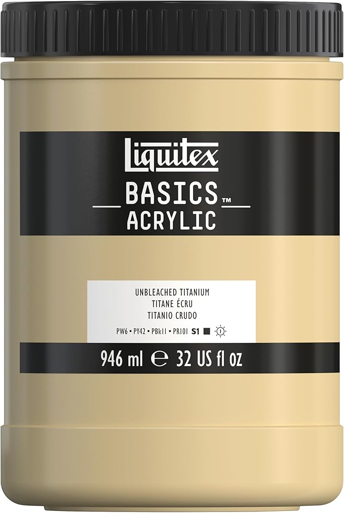Liquitex BASICS Acrylic Paint, 946ml Jar, Unbleached Titanium by Liquitex