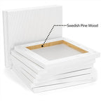 GOTIDEAL Stretched Canvases for Painting, 12x12 Inch Set of 7, Primed White - Image 5