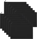 12 Pieces Black Cotton Canvas Makeup Bag, Blank DIY Craft Bag by Sinzip