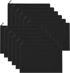 12 Pieces Black Cotton Canvas Makeup Bag, Blank DIY Craft Bag by Sinzip