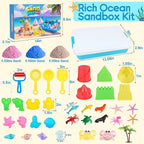 Mikiwon Ocean Sensory Bin, Sandbox Play Sand Art Kit - Image 4
