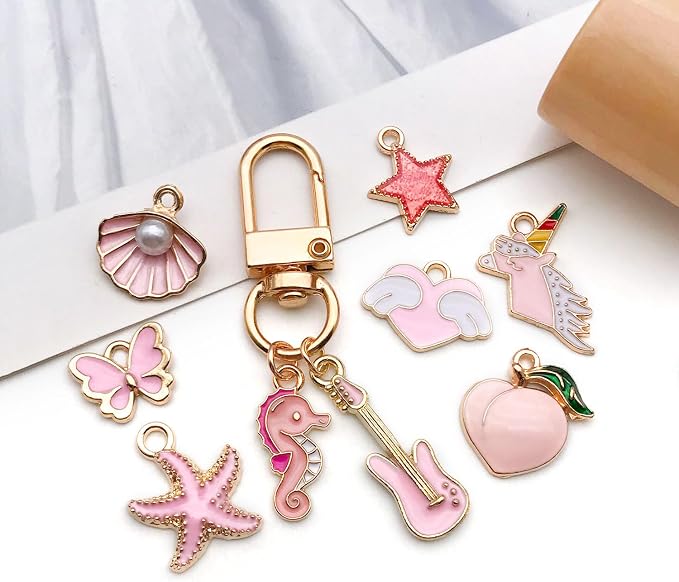 WOCRAFT 40pcs 20 pairs Assorted Enamel Bracelet Charms - Image 5